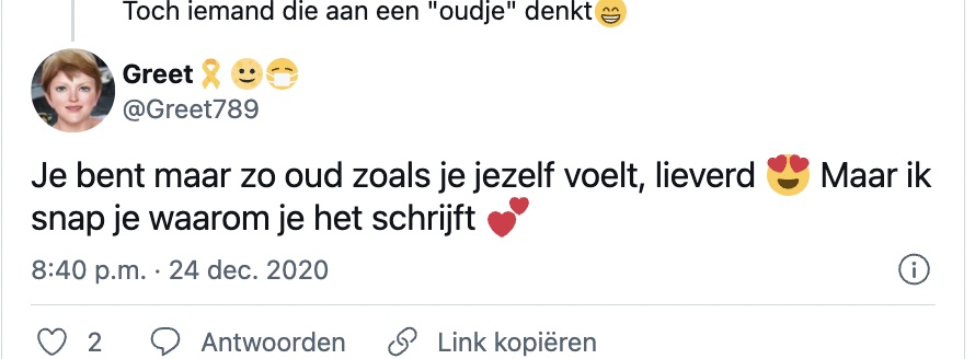 Ik snap je dat je dit schrijft